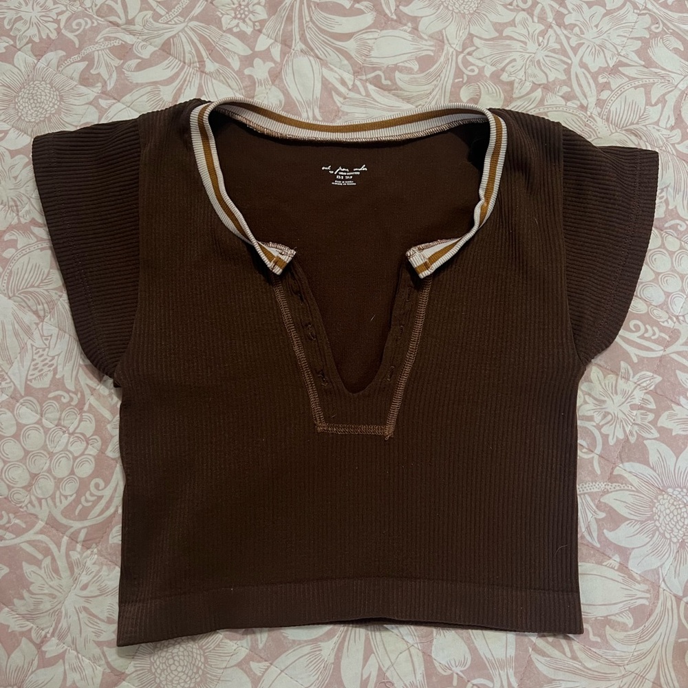 Urban Outfitters Brown V-Neck Sweater